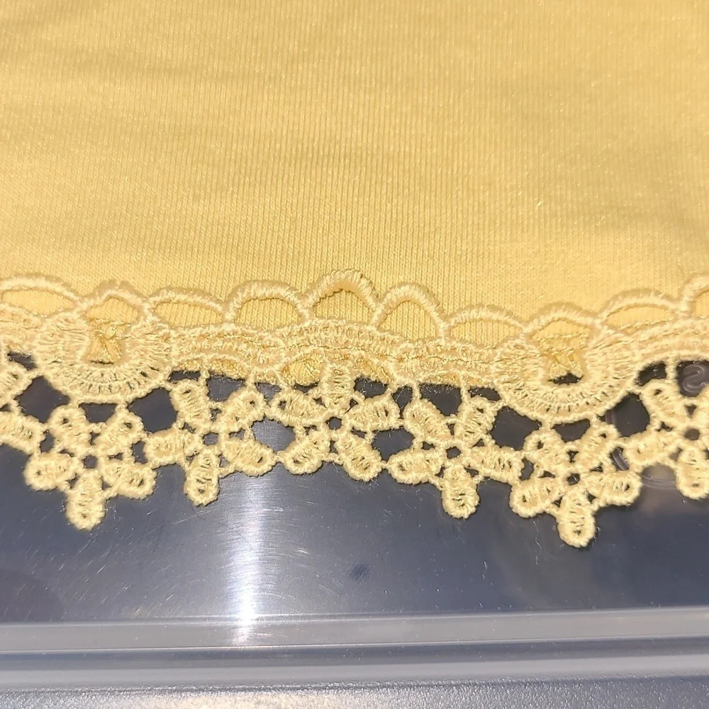 Shabby Chic* Cotton Dress* Yellow* Sz 3-6 month